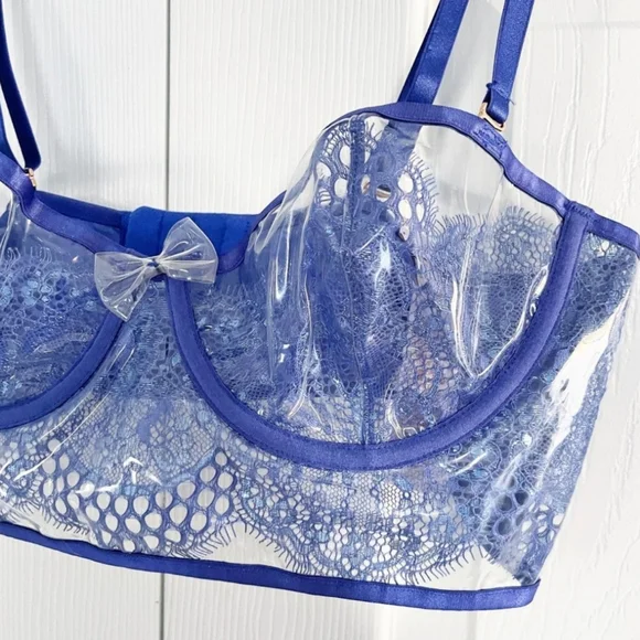 Savage x Fenty Hyper Real Lace and Vinyl Bustier - Picture 2 of 2